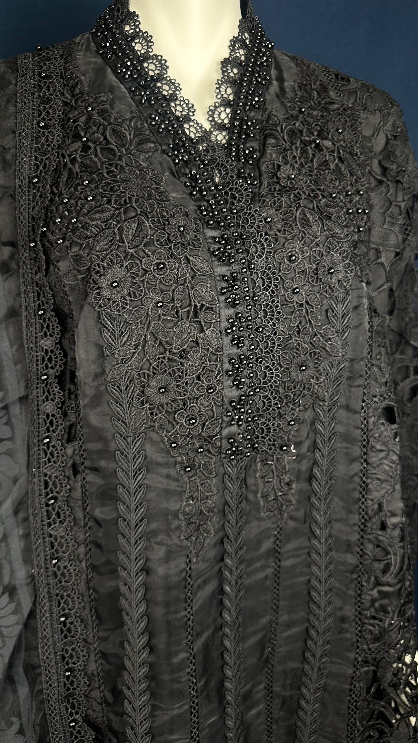 Classic Black Suit with Matching Dupatta #185