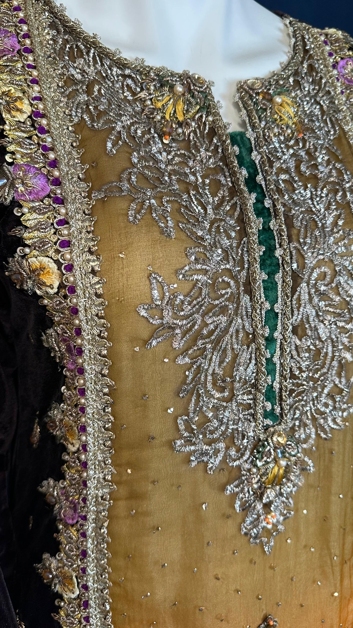 P-265 Chocolate Brown | Khuda Baksh Luxury Formal Set