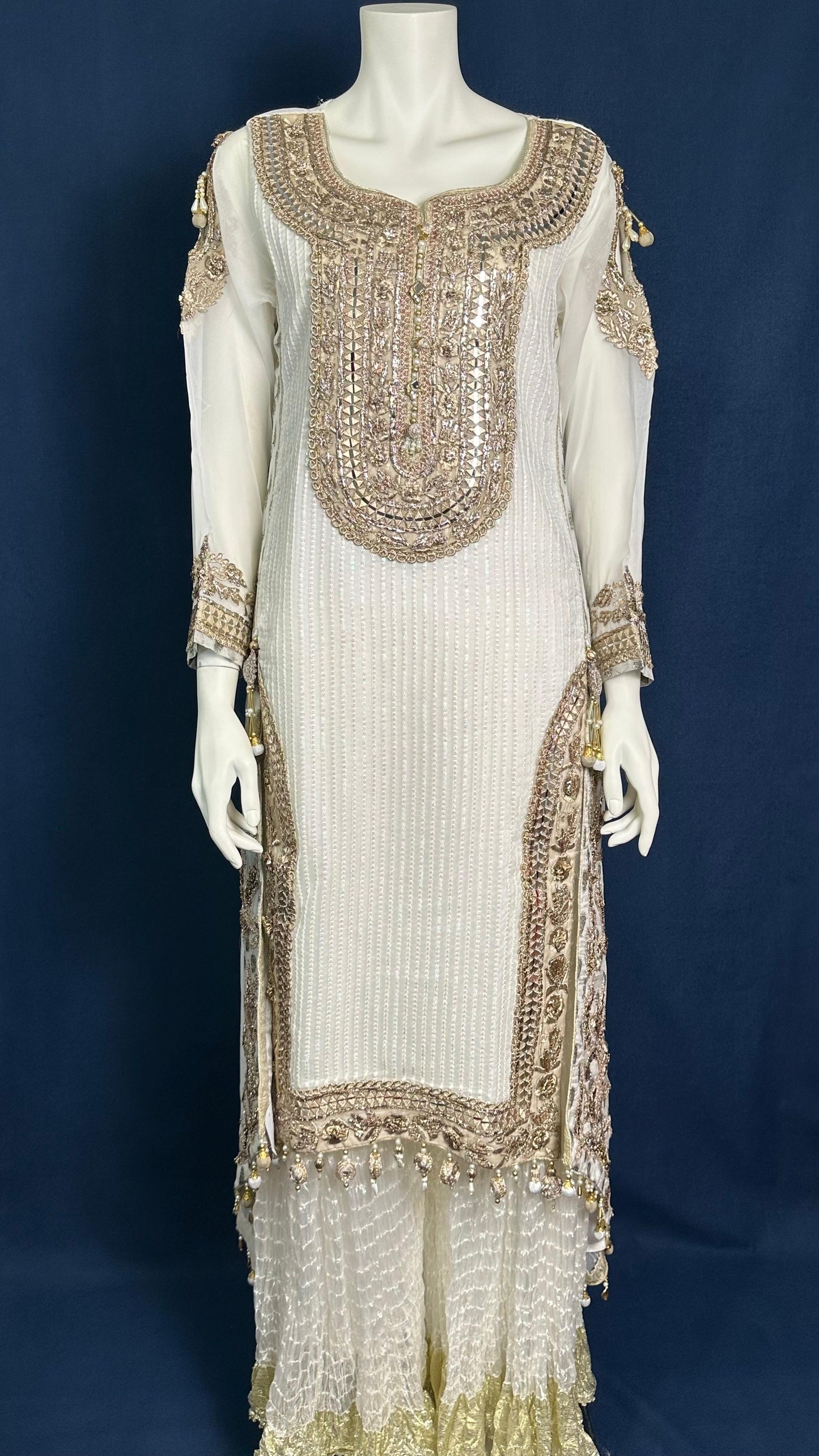 M-109 Ivory Glow ✨ | Khuda Baksh Elegant 3-Piece Set