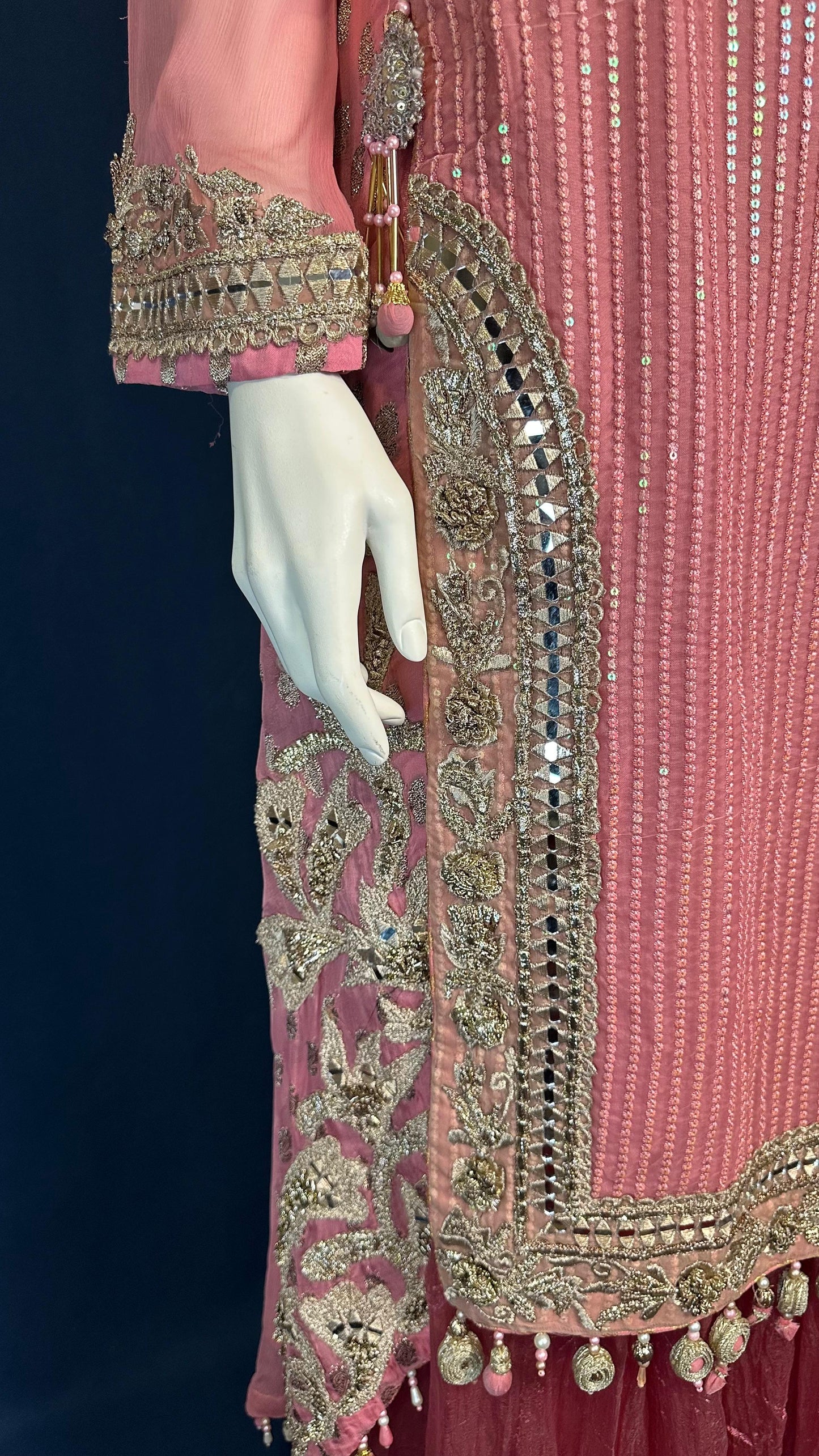 M-109 Blush Gold ✨ | Khuda Baksh Elegant 3-Piece Set