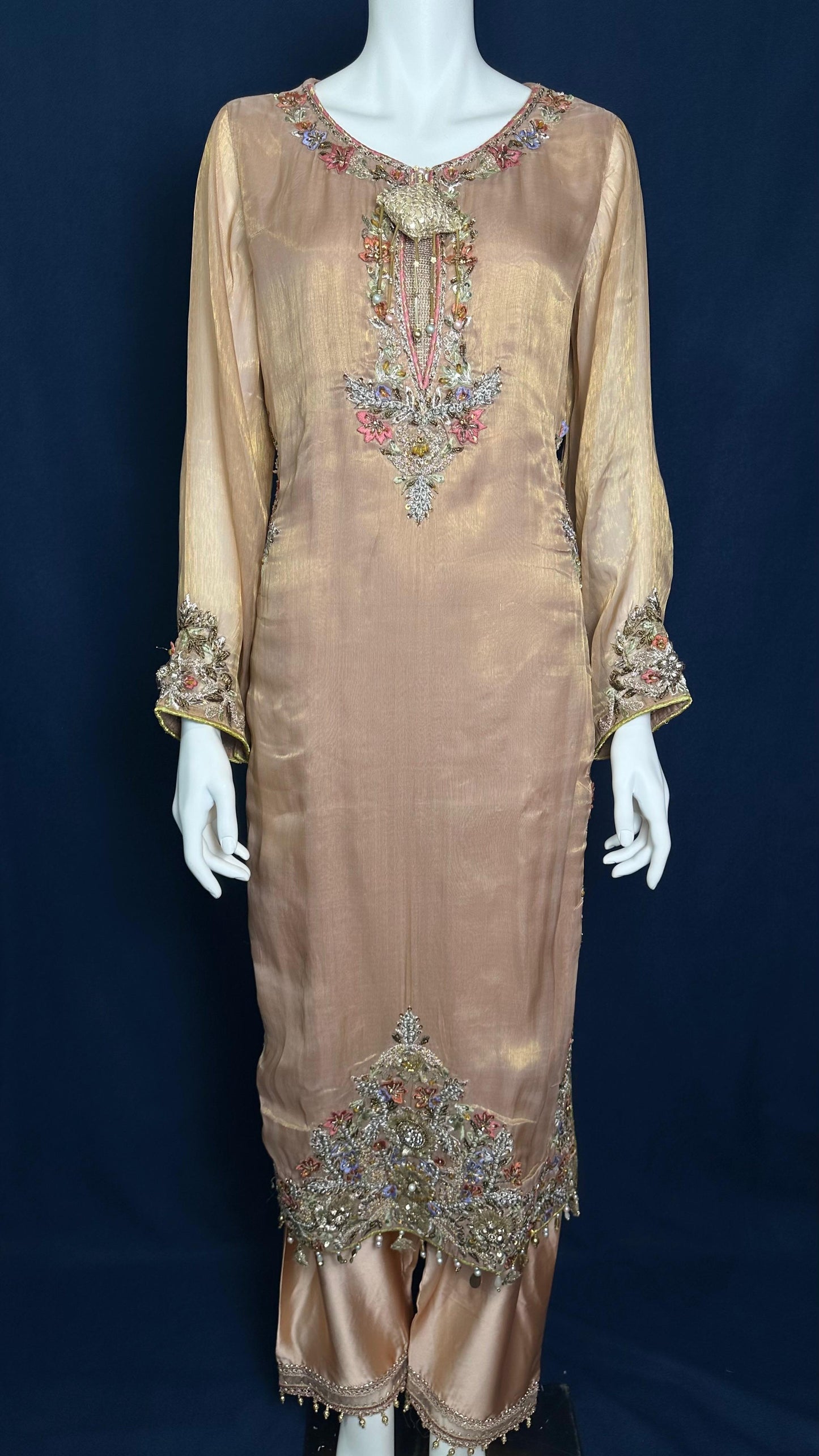 M-105 Rose Glow 🌸 | Khuda Baksh Formal 3-Piece Set