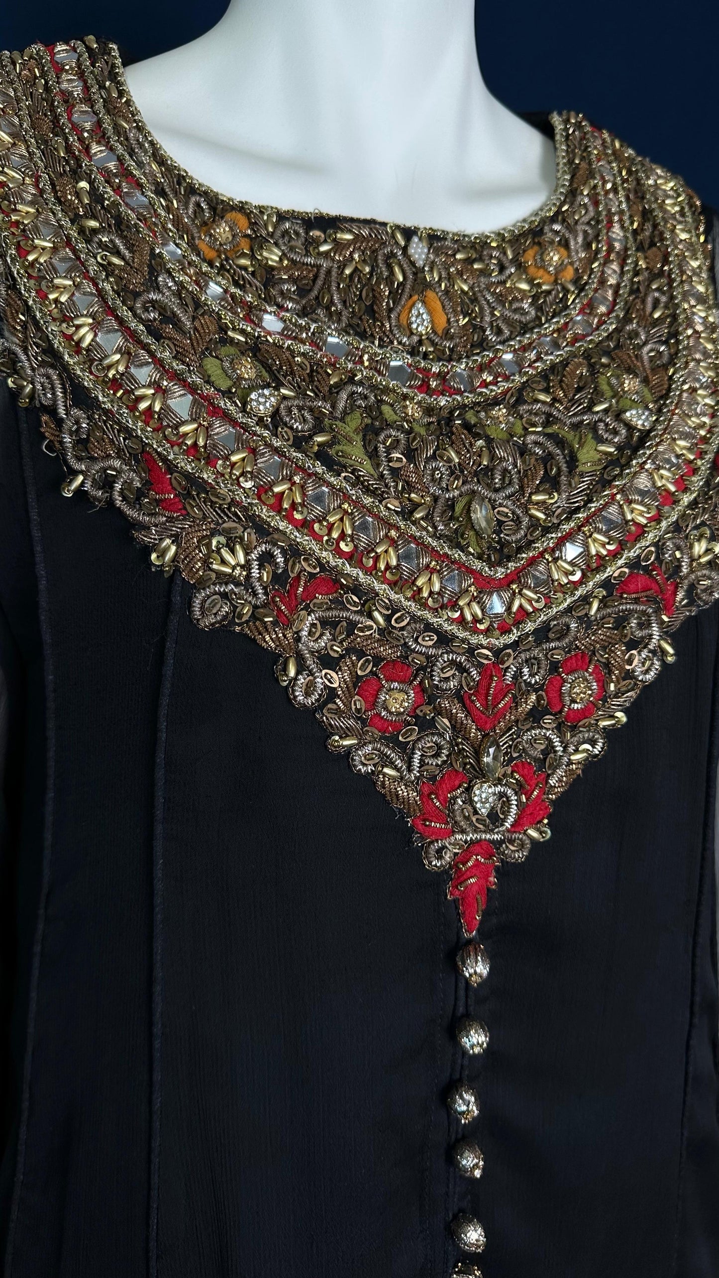 Z-304 Black Radiance ✨ | Khuda Baksh 3-Piece Festive Set