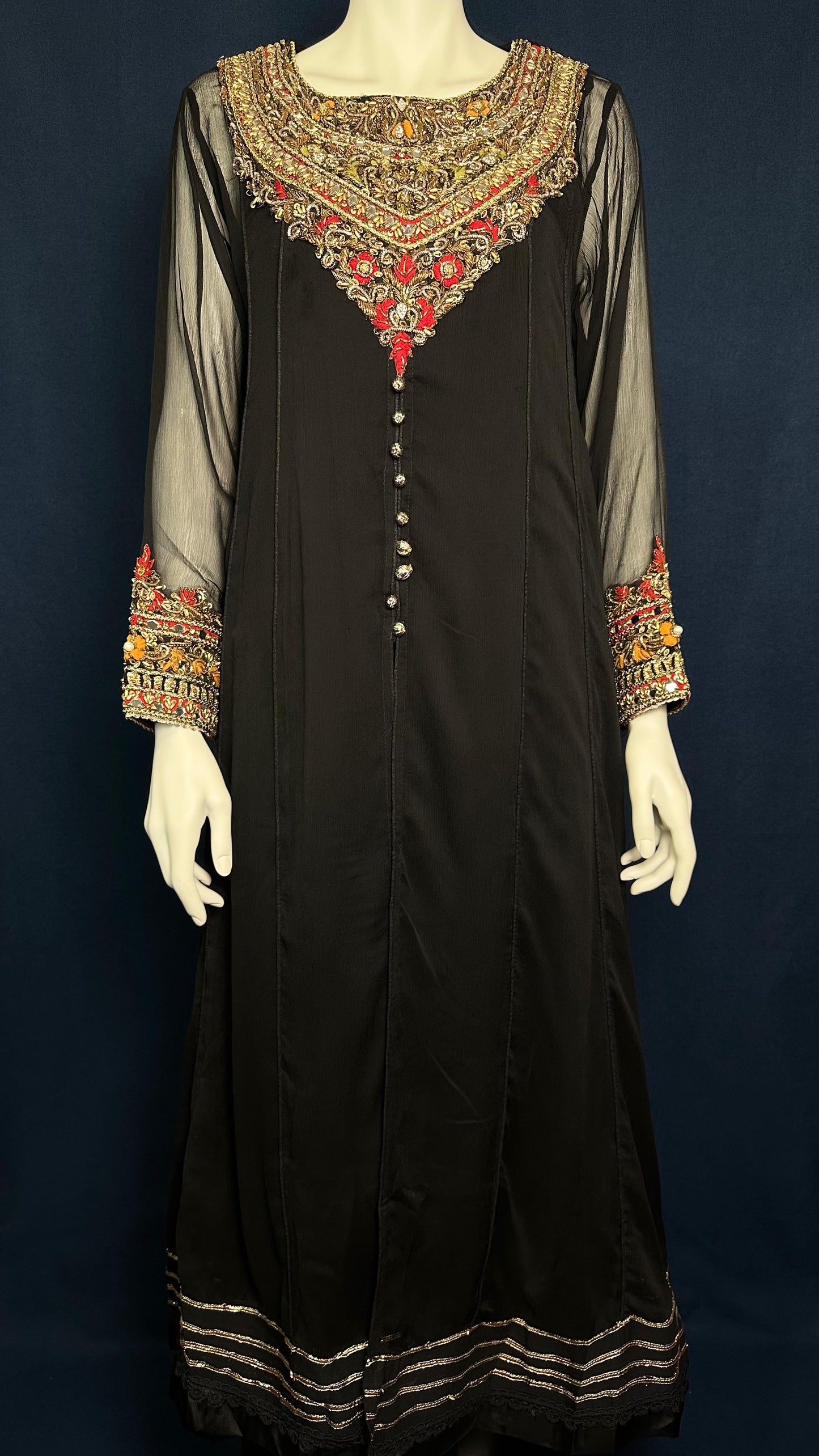 Z-304 Black Radiance ✨ | Khuda Baksh 3-Piece Festive Set