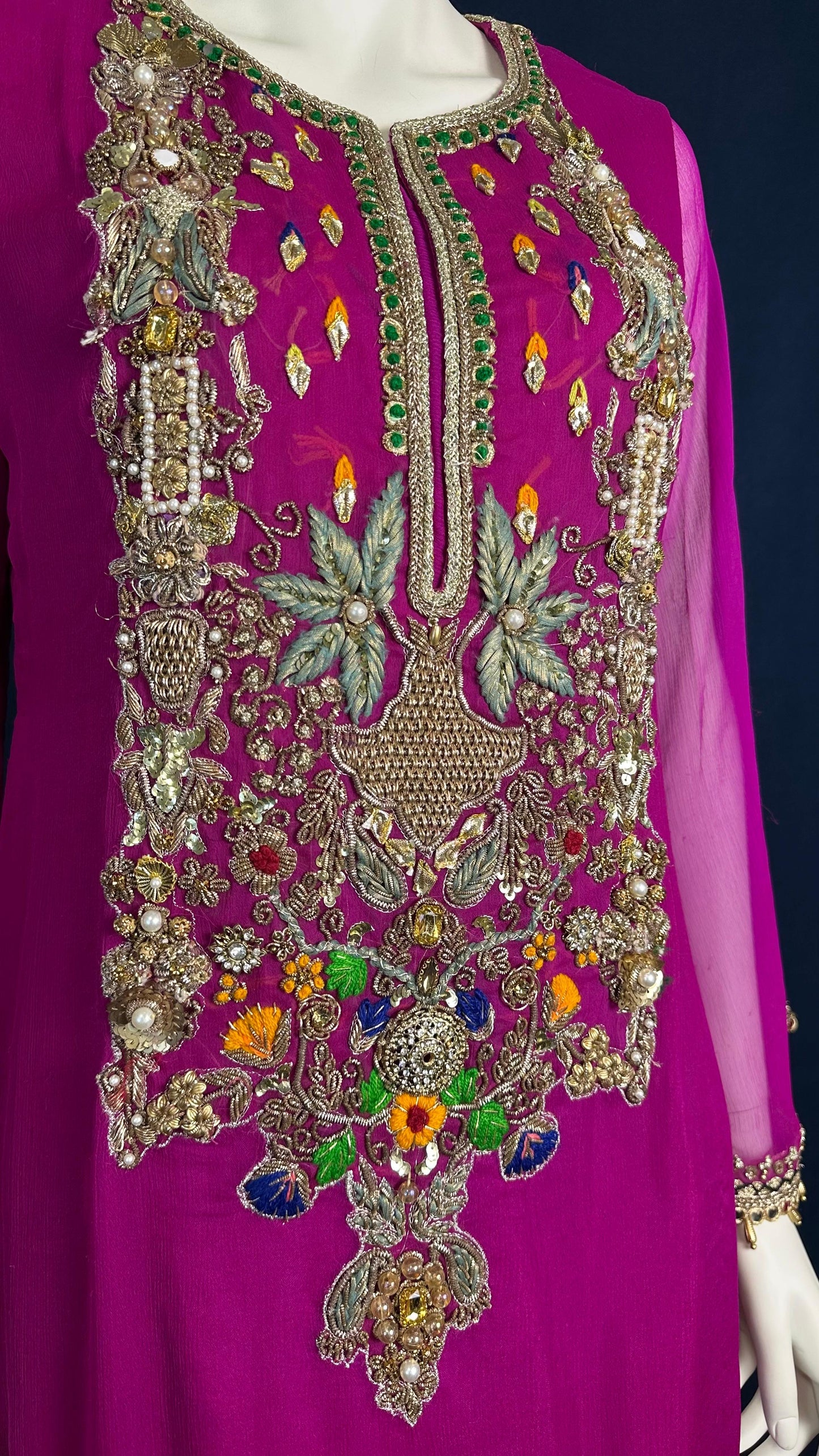 Z-292 Magenta Glow 💜 | Khuda Baksh 3-Piece Festive Set