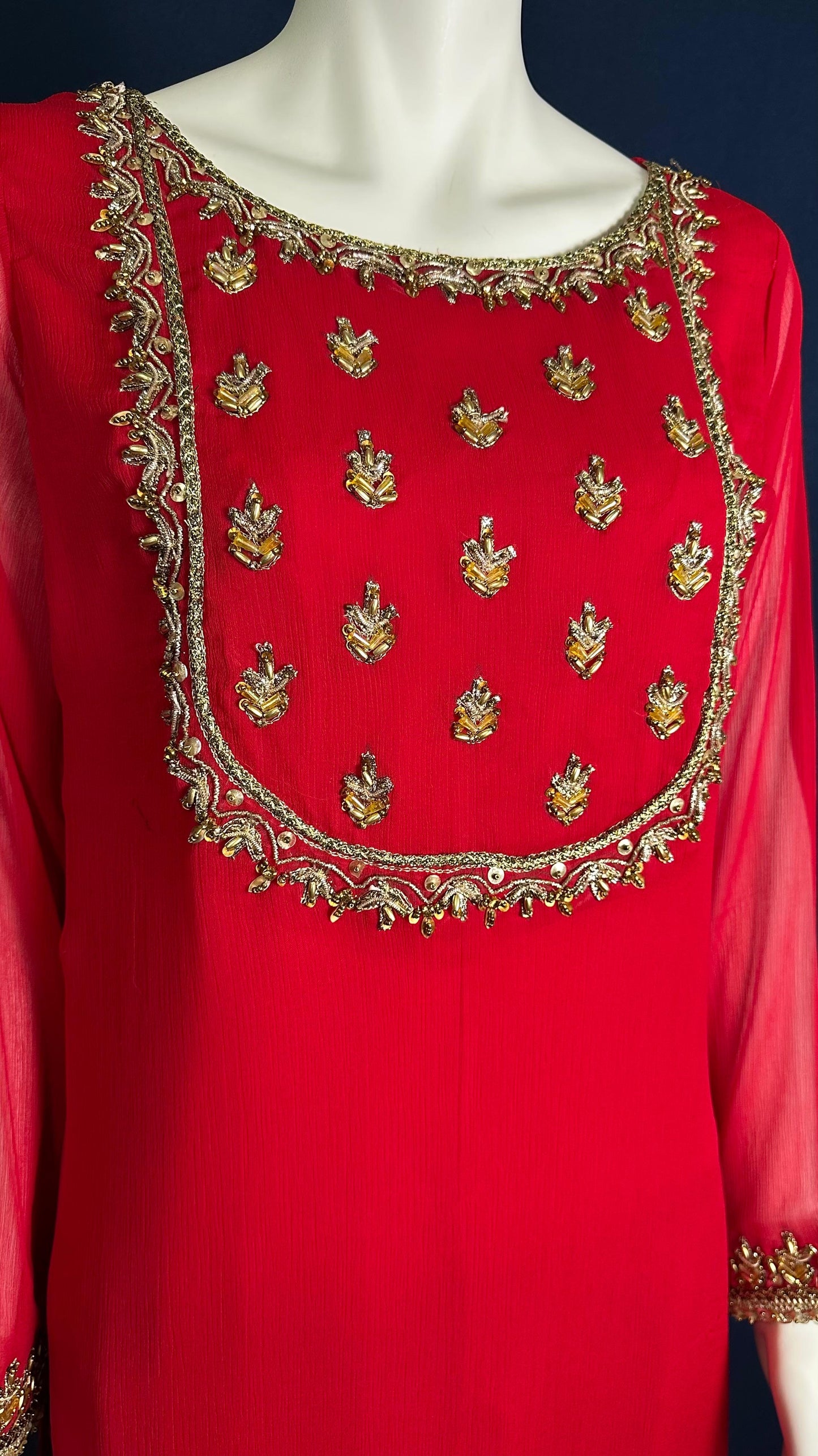 Z-278 Ruby Charm ❤ | Khuda Baksh Classic 3-Piece Ensemble