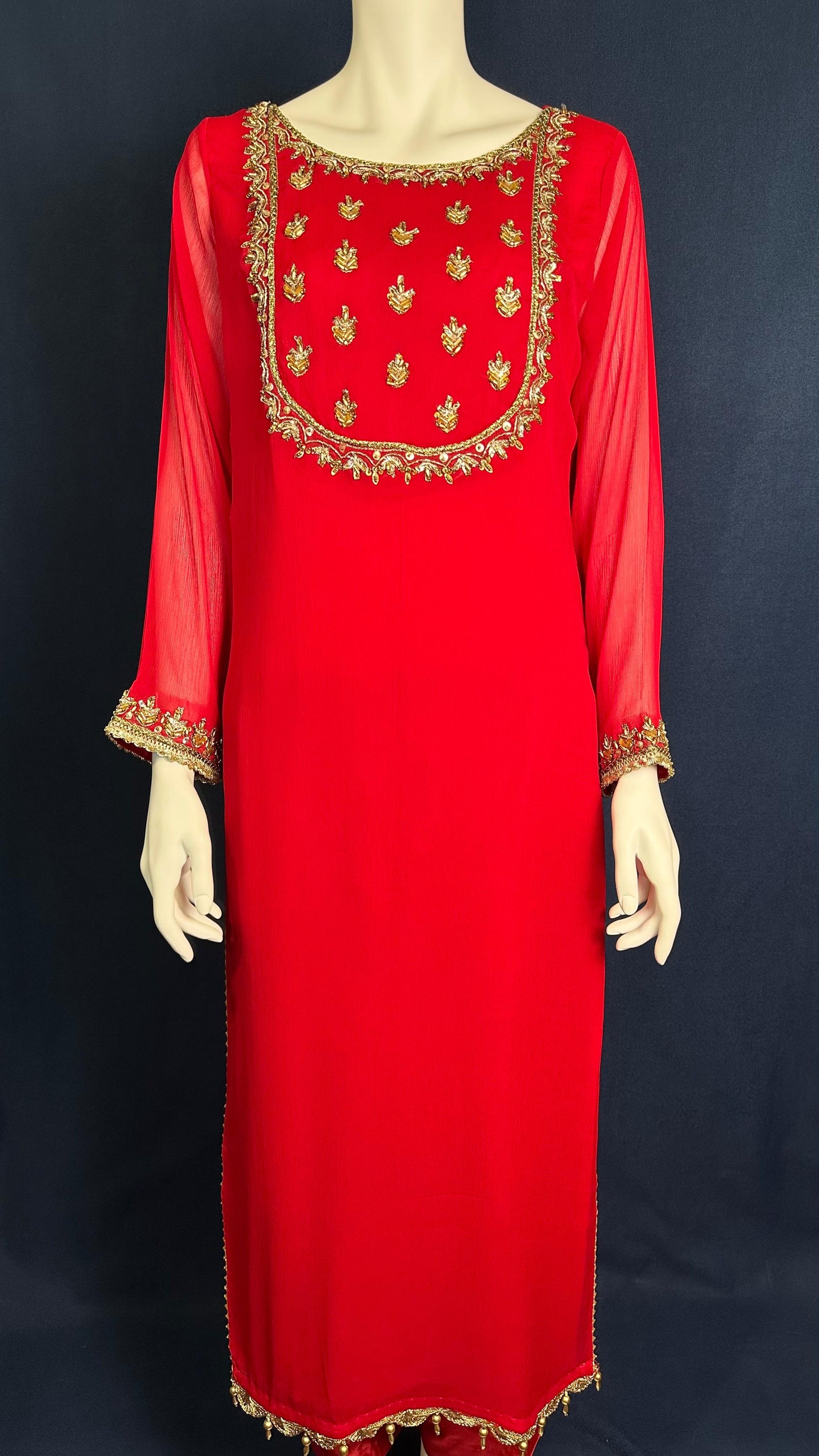 Z-278 Ruby Charm ❤ | Khuda Baksh Classic 3-Piece Ensemble