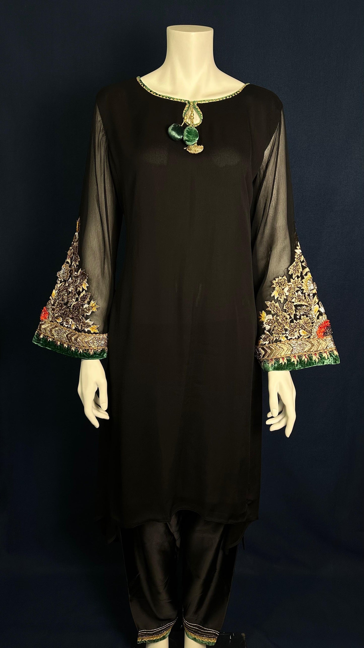 M-100 Elegant Black ✨ | Khuda Baksh Premium 3-Piece Set