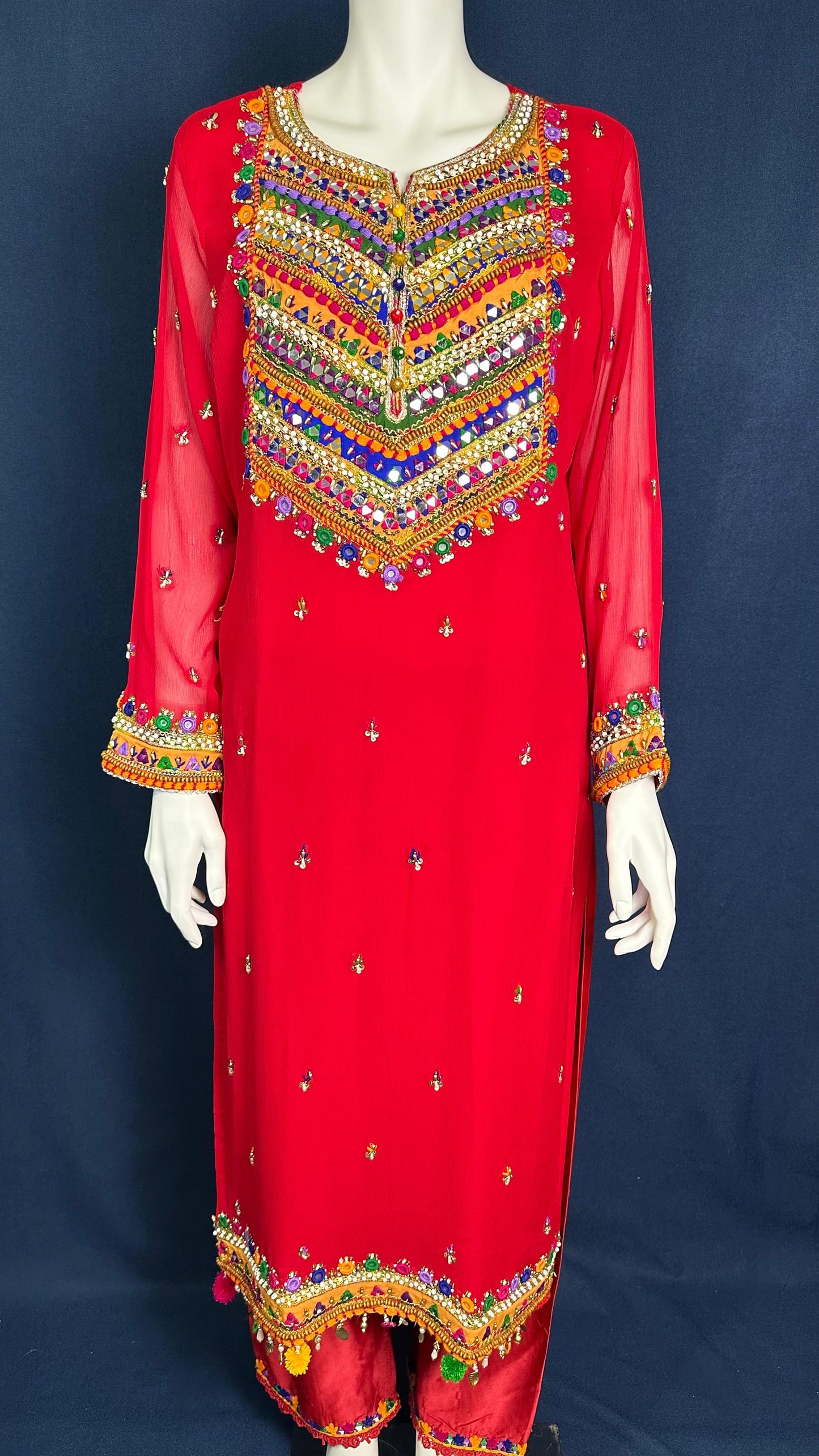 Z-301 Festive Charm ❤ | Khuda Baksh Vibrant 3-Piece Ensemble