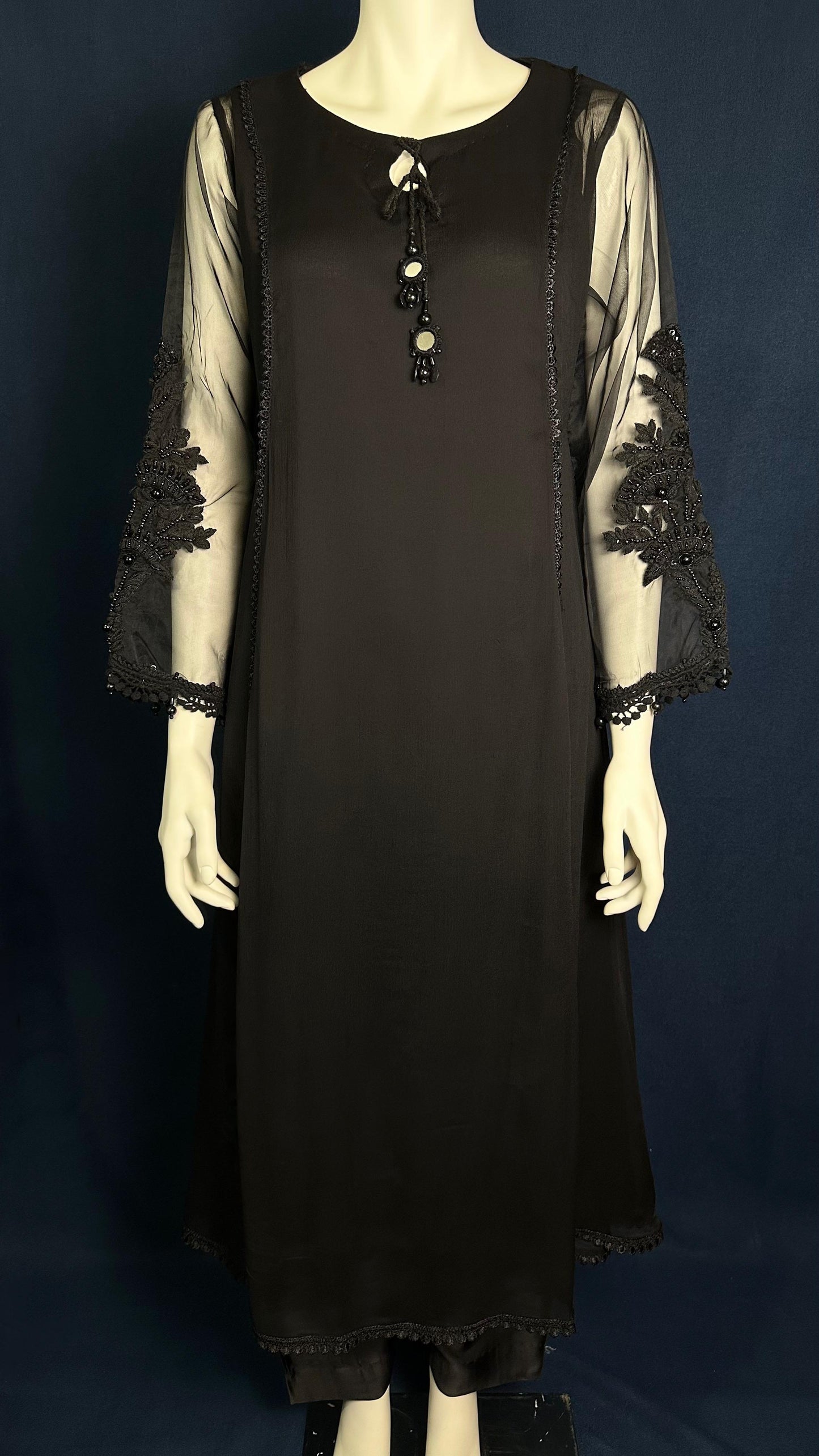 Z-272 Noir Grace 🖤 | Khuda Baksh Elegant 3-Piece Set