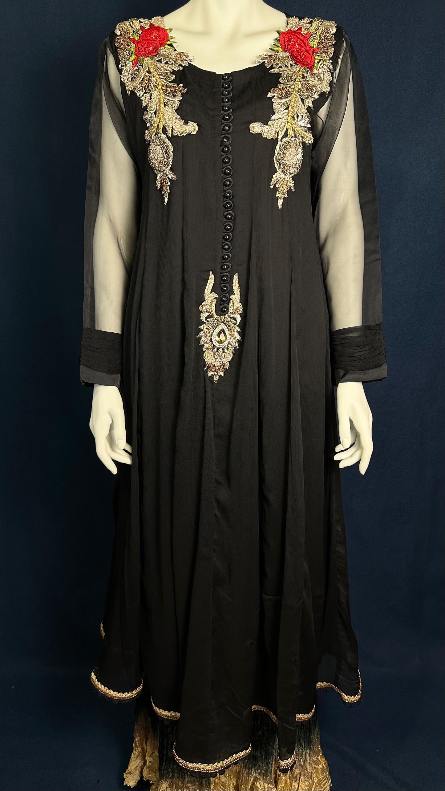 M-110 Black Elegance | Khuda Baksh Festive 3-Piece Set