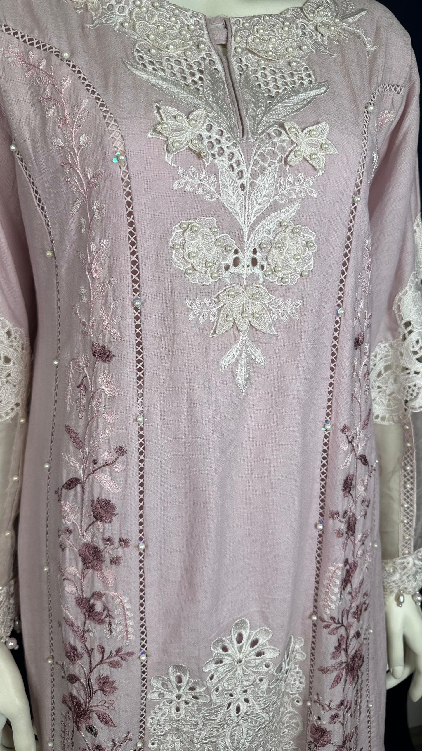 Lavender Lace | 3-Piece Embroidered Suit