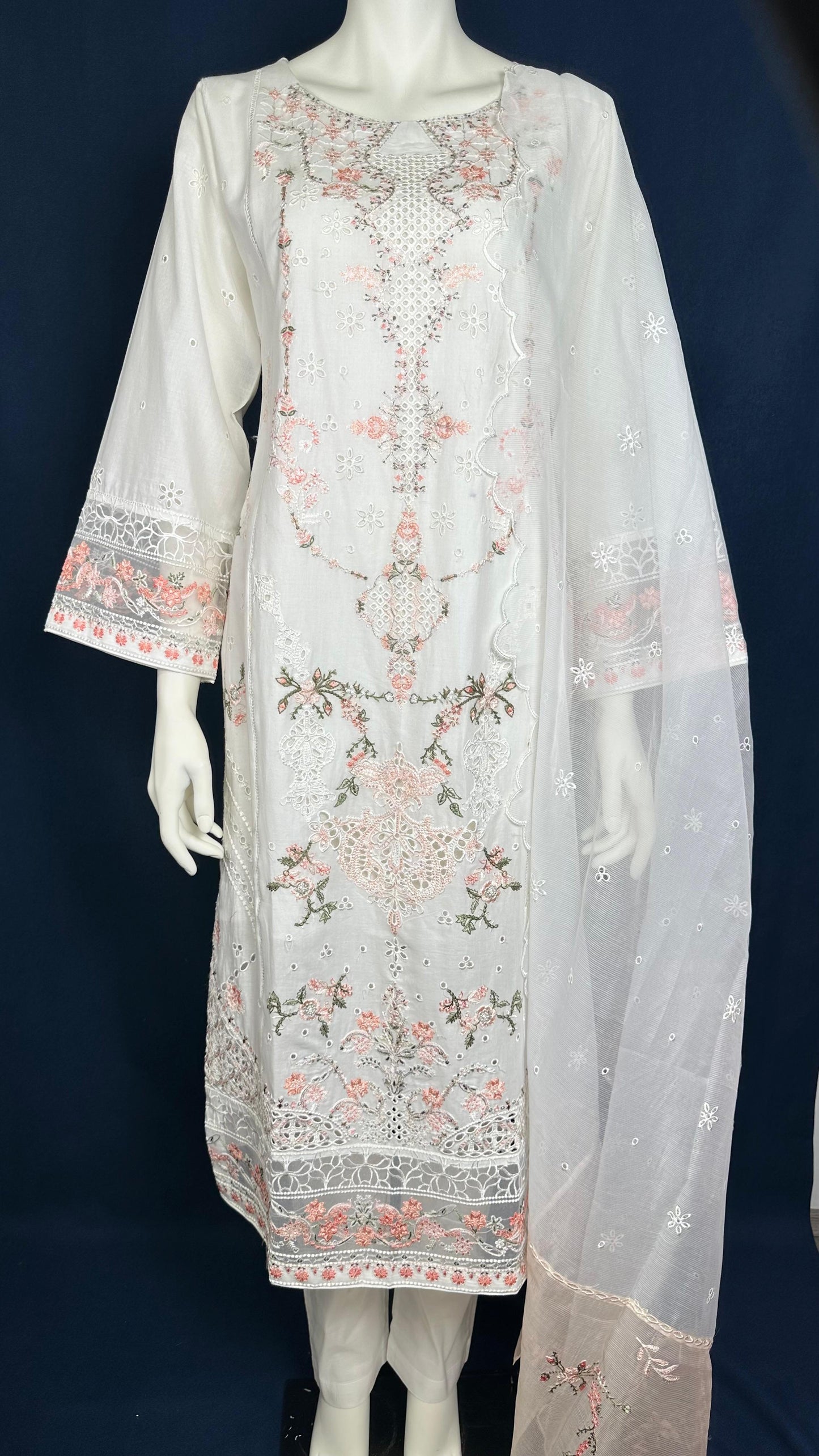 Blossom Ivory | 3-Piece Embroidered Set