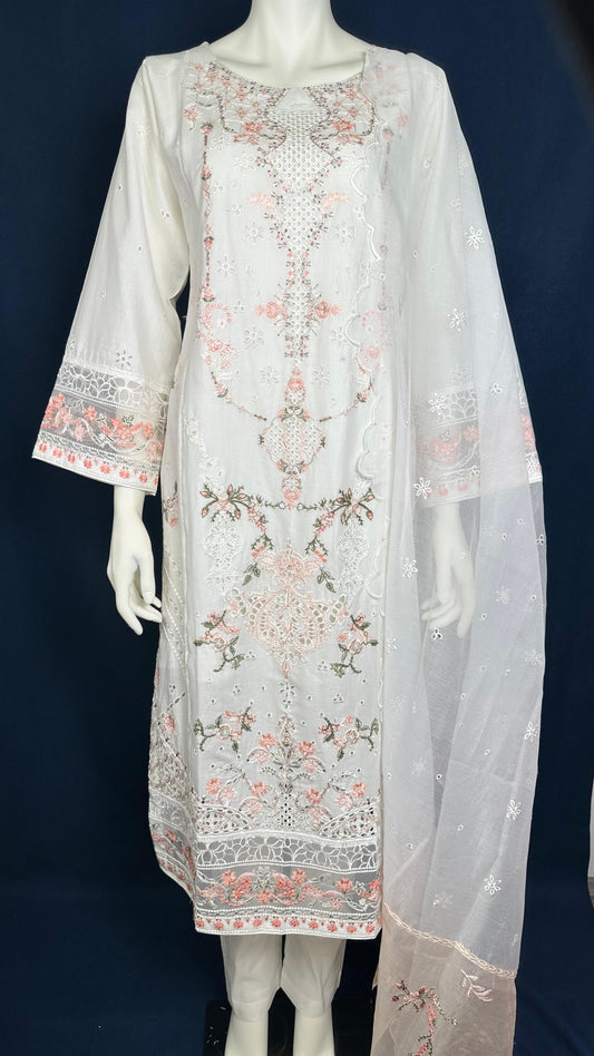 Blossom Ivory | 3-Piece Embroidered Set