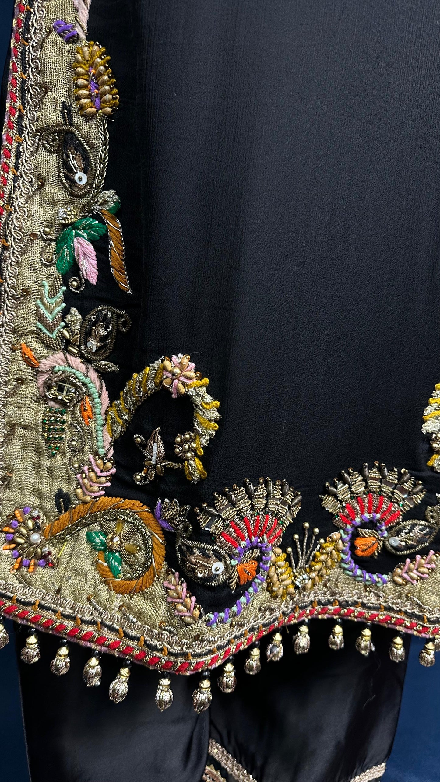 Midnight Garden | Khuda Baksh Festive 3-Piece Set