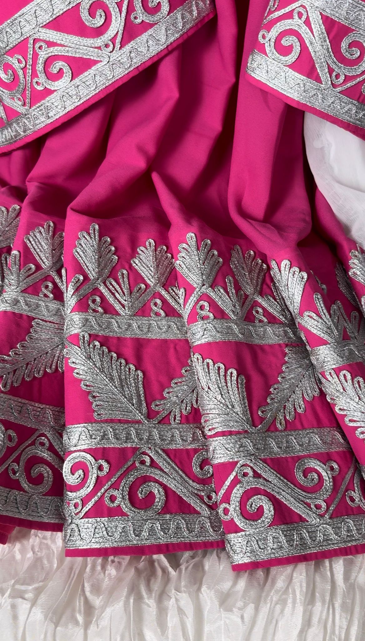 Afghan Elegant 3-Piece Set – Pink & Silver