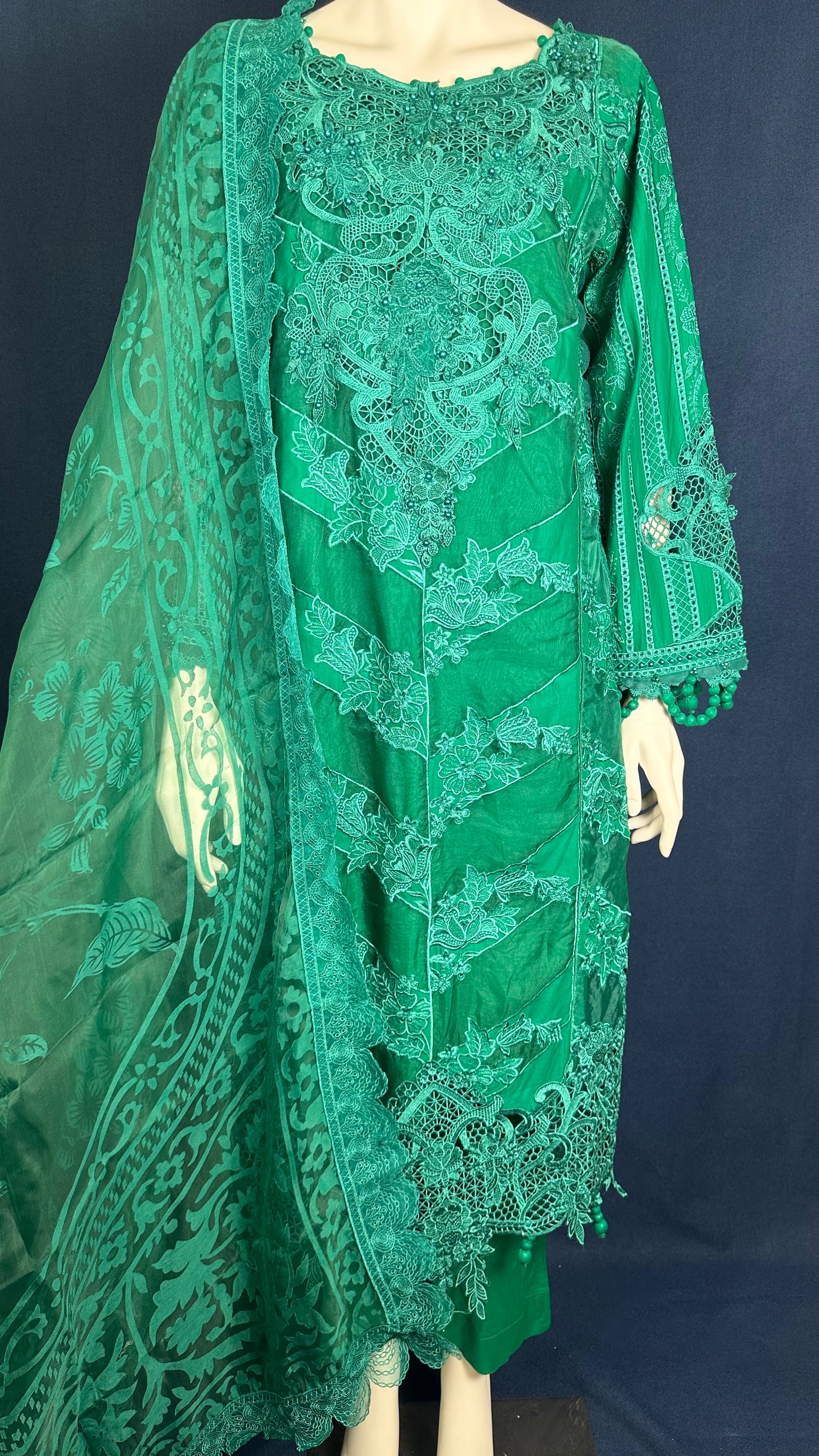 Emerald Green Suit with Matching Dupatta #183