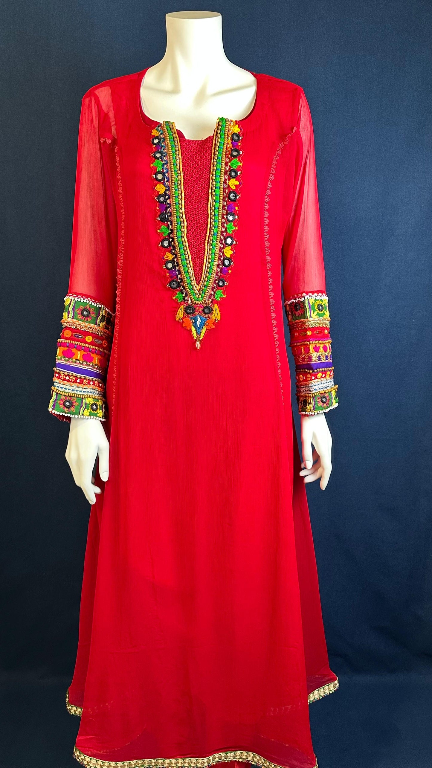 Ruby Flame 🔥 | Khuda Baksh Red Dress Set