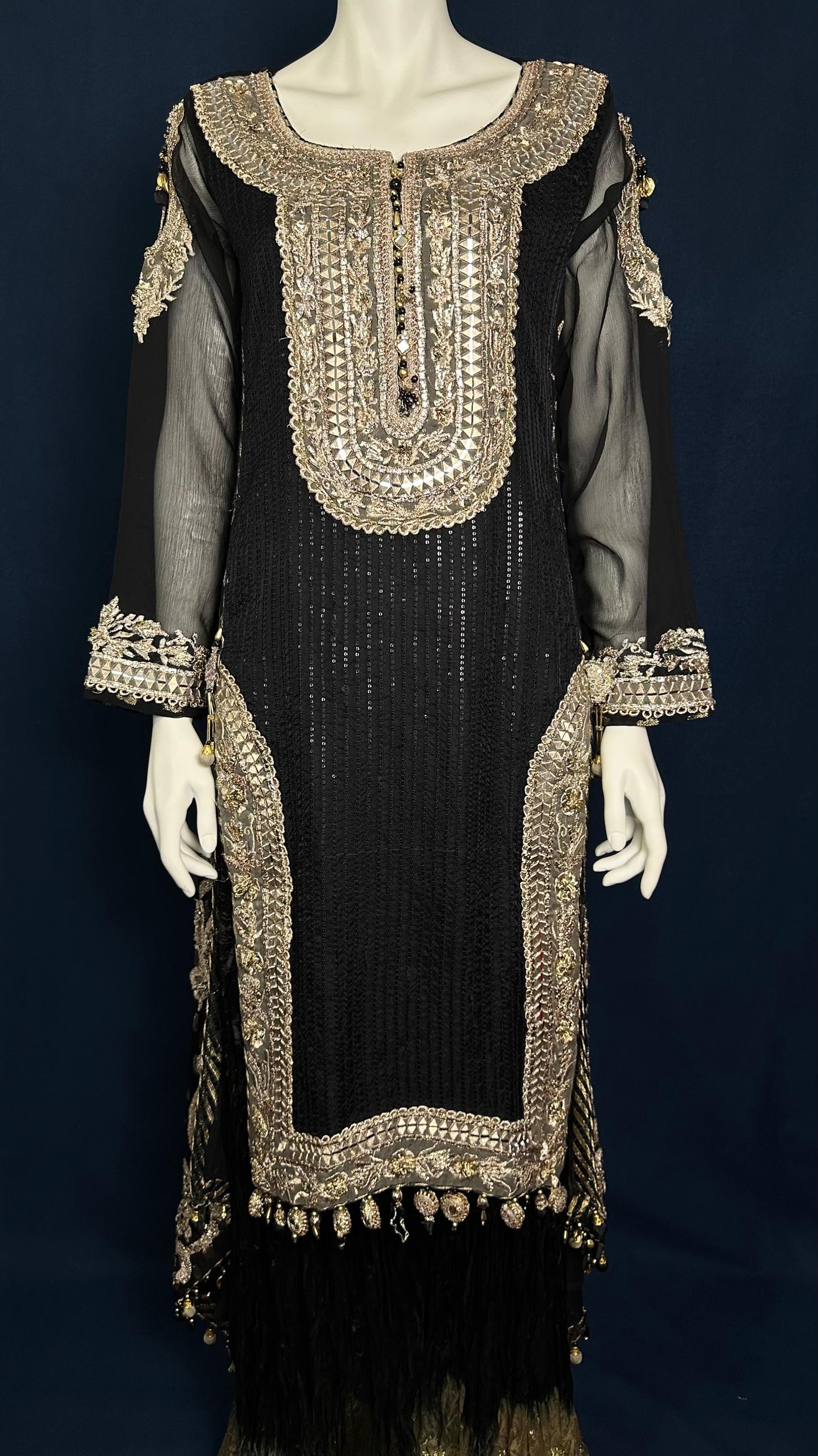 M-109 Midnight Gold ✨ | Khuda Baksh Formal 3-Piece Set