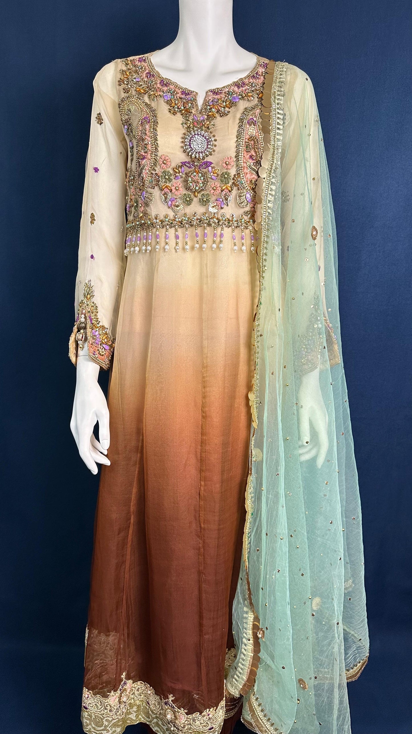 Z-264 Earth Glow 🤎✨ | Khuda Baksh 3-Piece Set