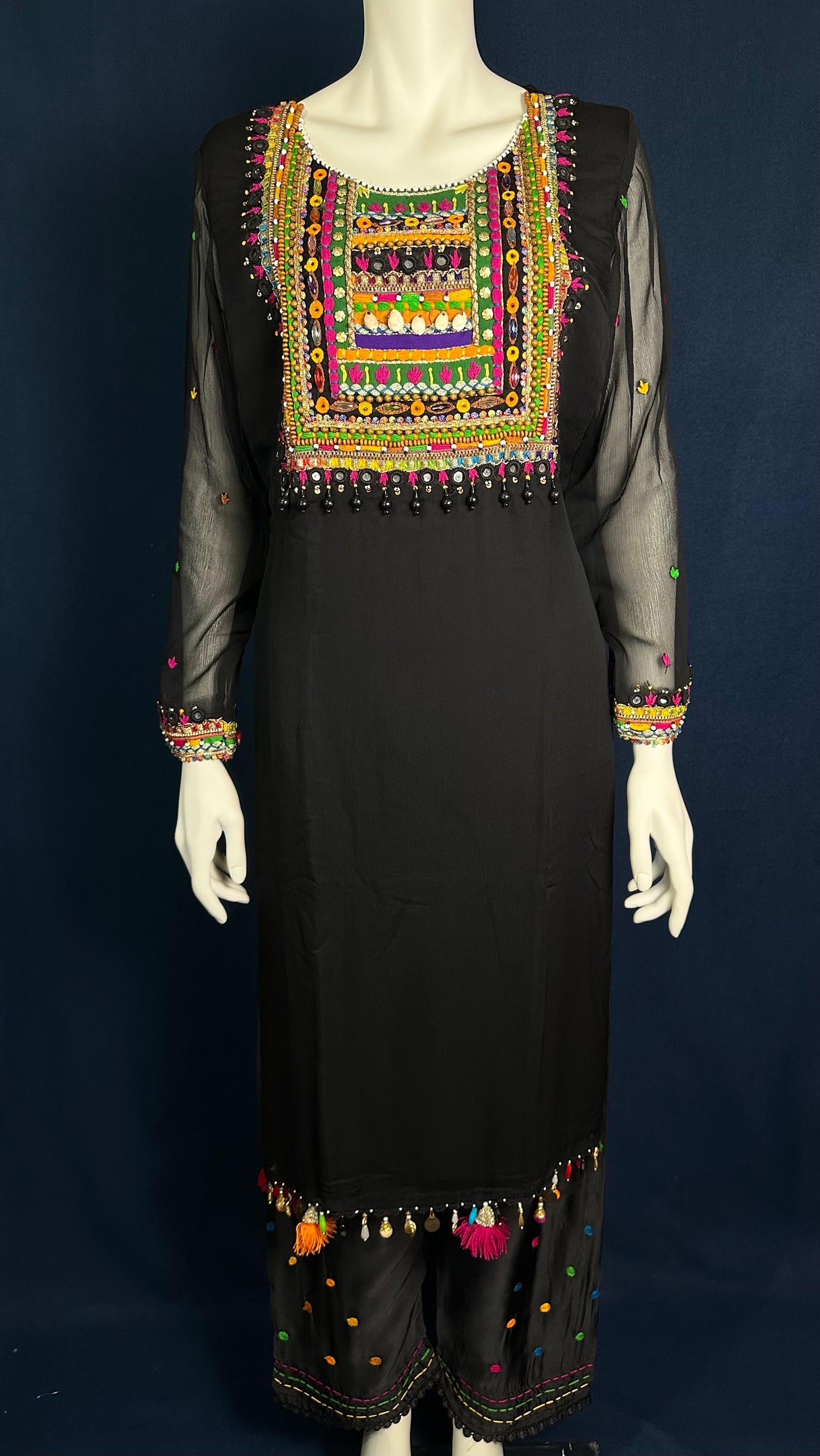 Z-282 Midnight Bloom ✨ | Khuda Baksh Colorful 3-Piece Set