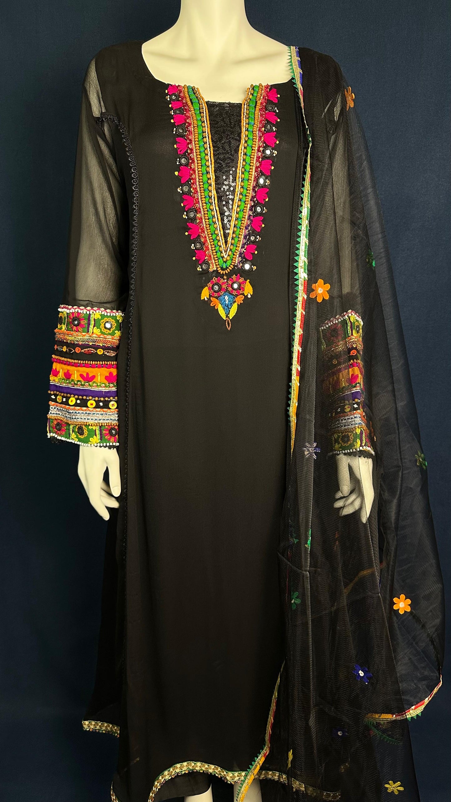 Z-283 Twilight Bloom 🌺 | Khuda Baksh Colorful 3-Piece Set