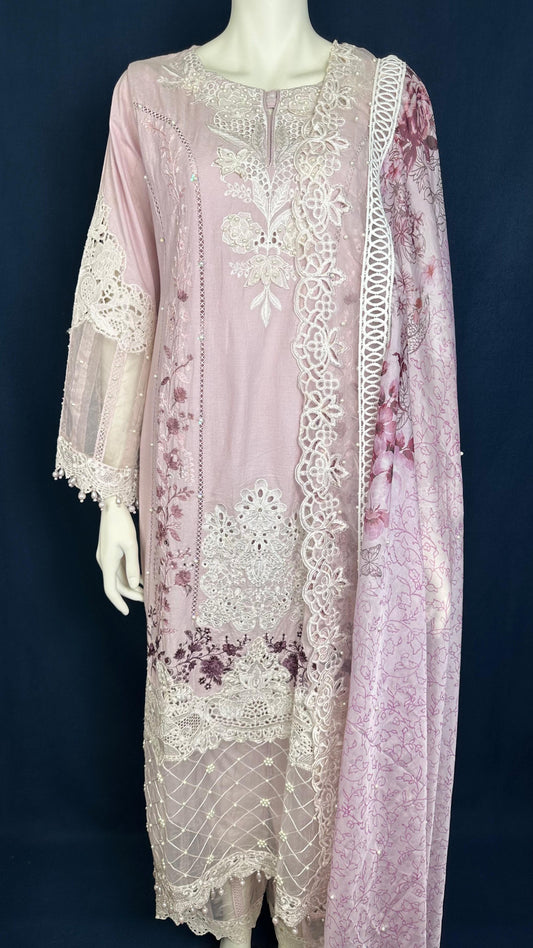 Lavender Lace | 3-Piece Embroidered Suit