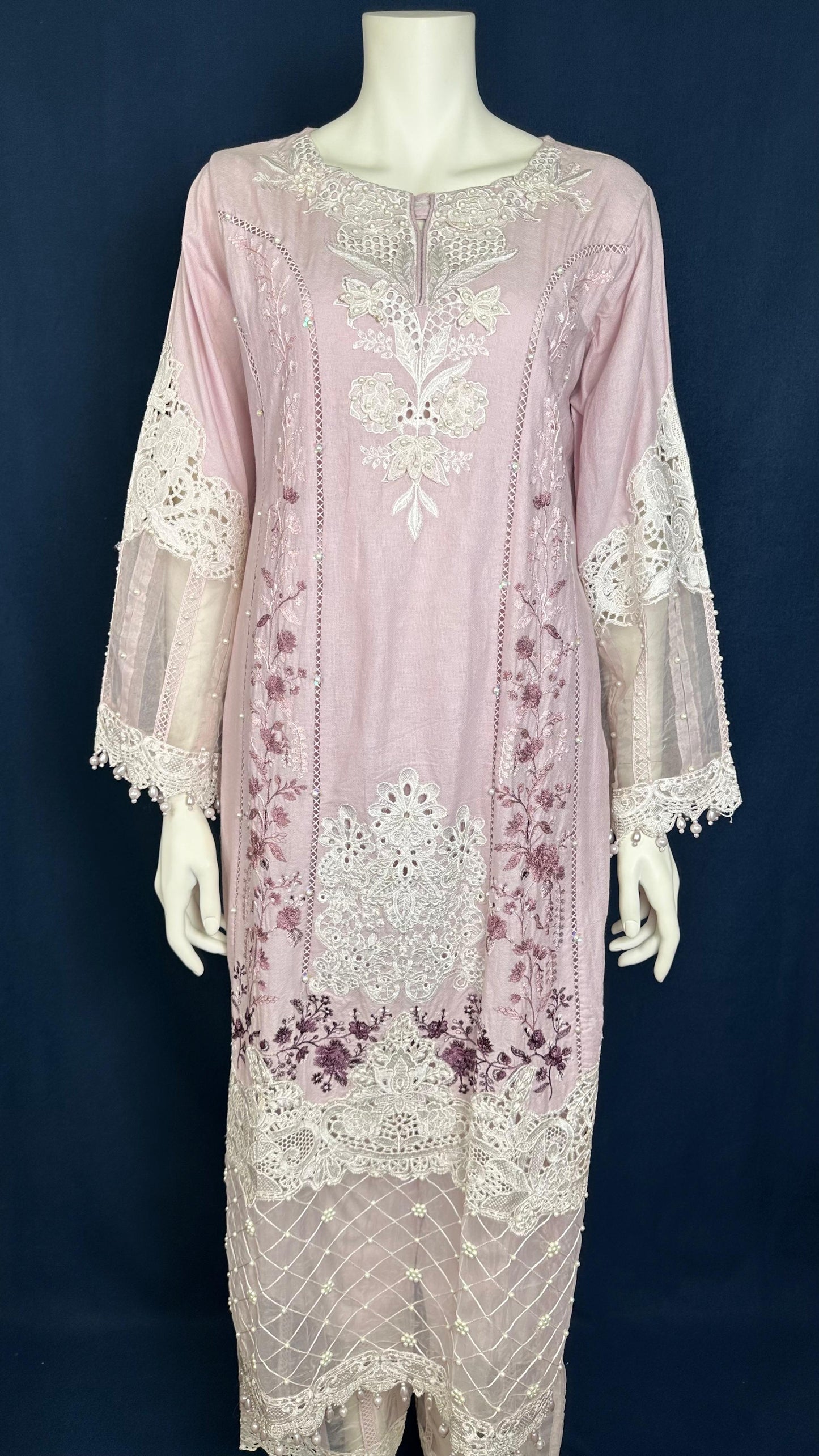 Lavender Lace | 3-Piece Embroidered Suit