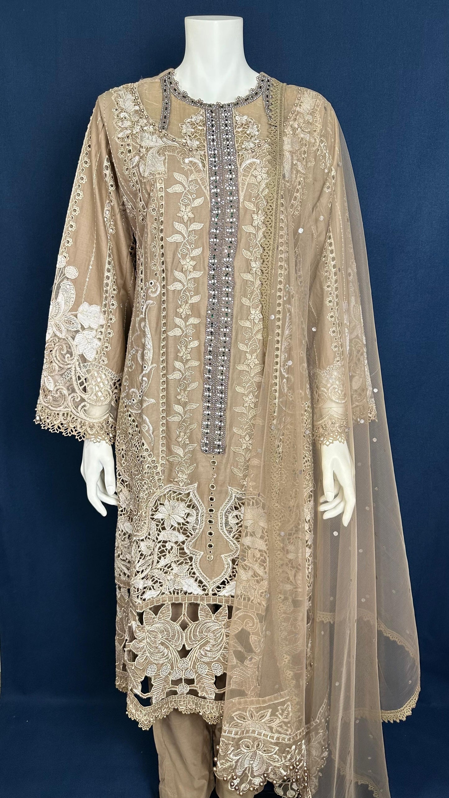 Golden Dusk | 3-Piece Embroidered Suit