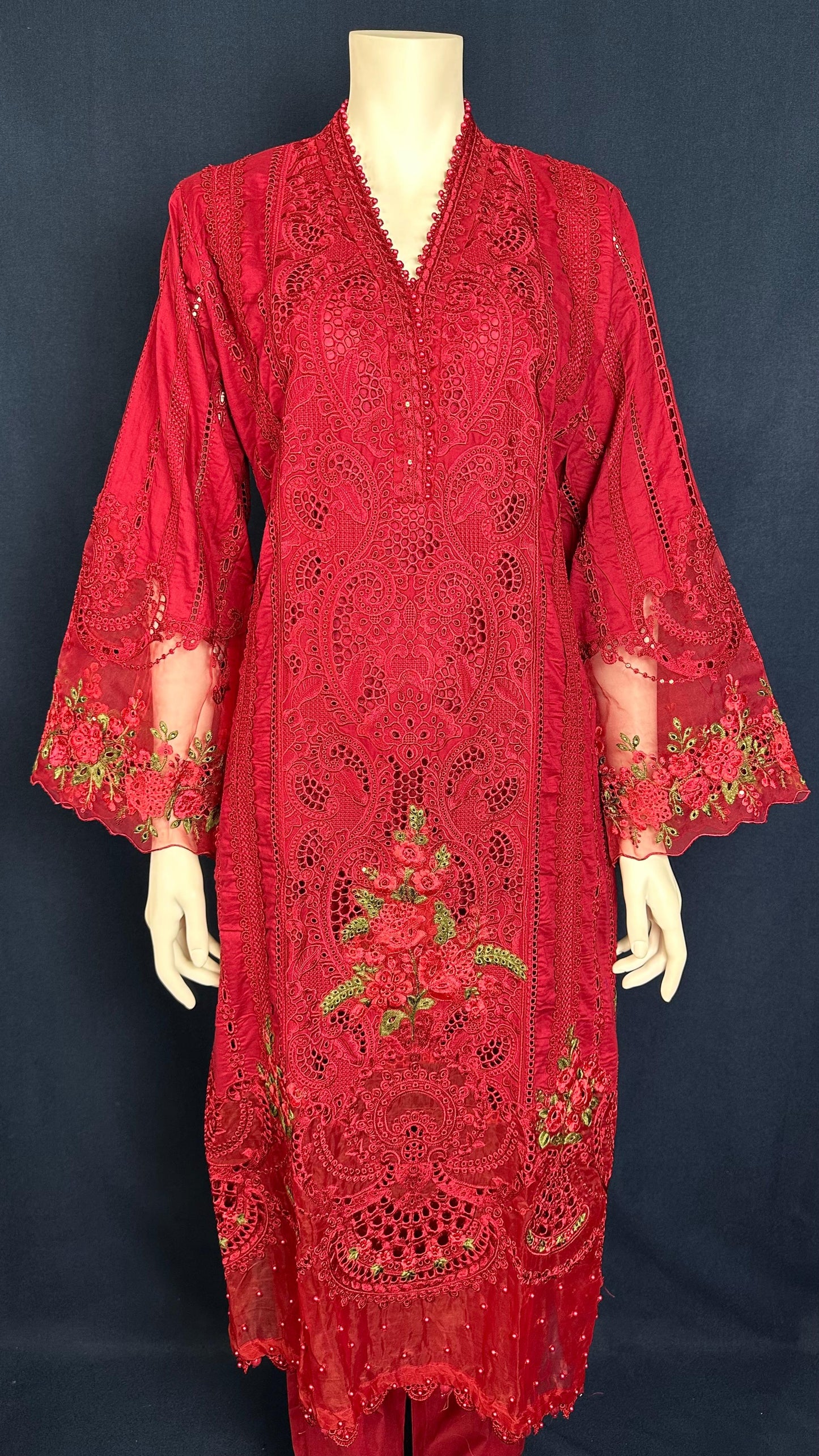 Crimson Grace | 3-Piece Embroidered Suit