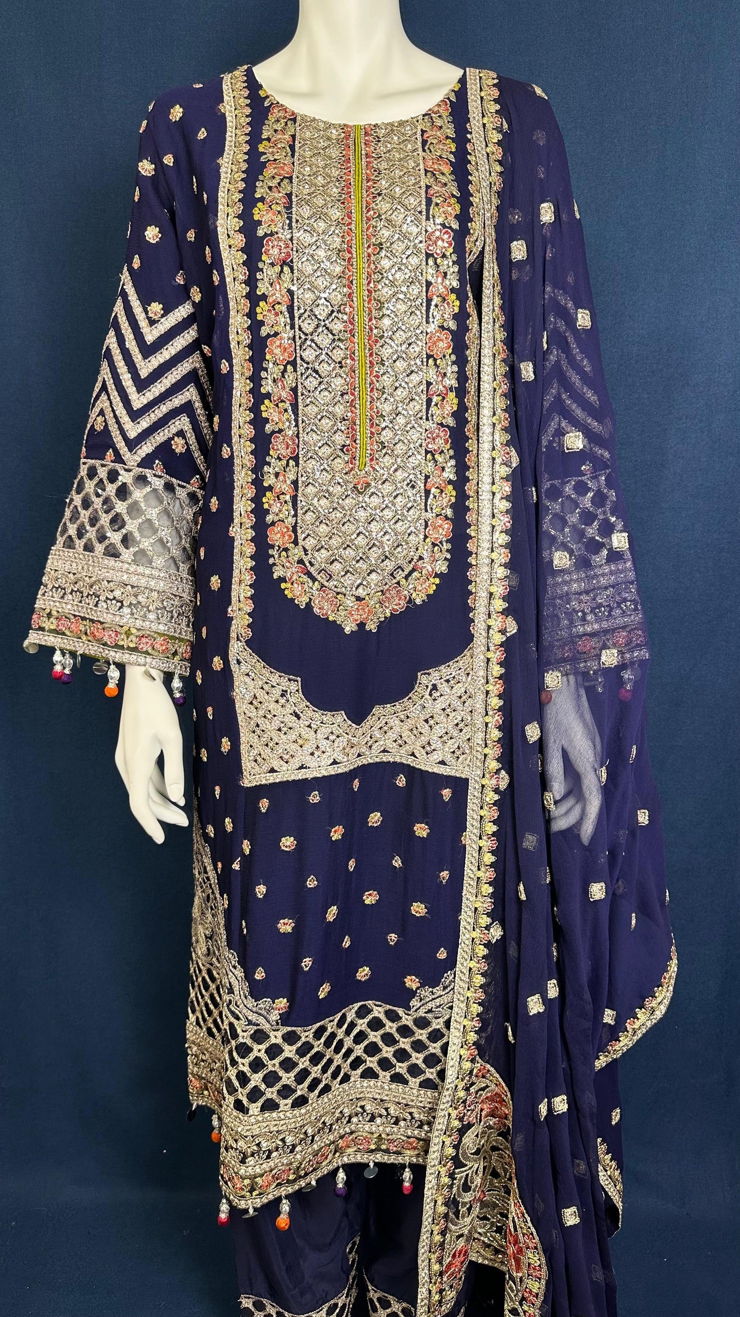 Royal Nightfall | 3-Piece Embellished Ensemble