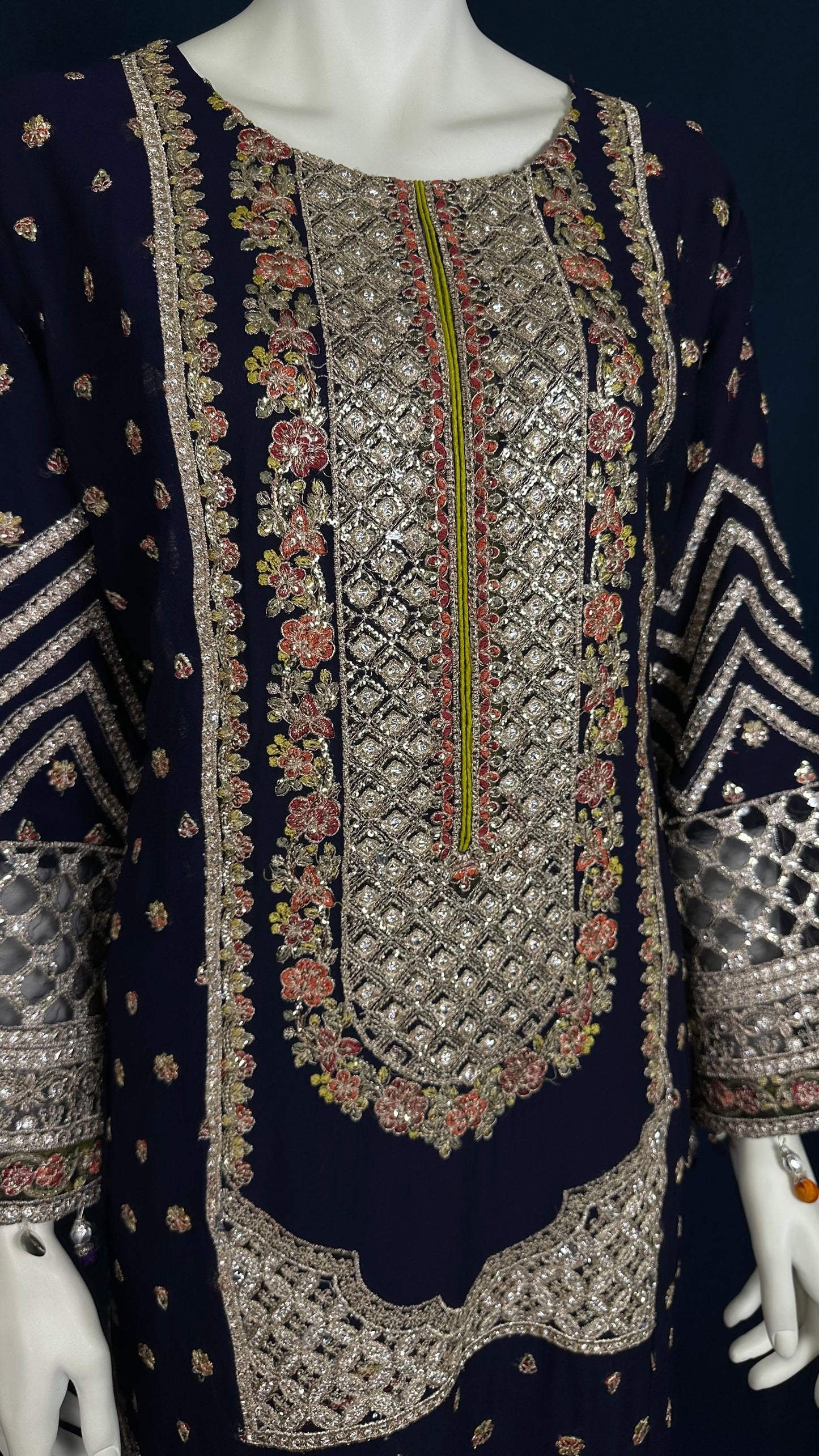 Royal Nightfall | 3-Piece Embellished Ensemble