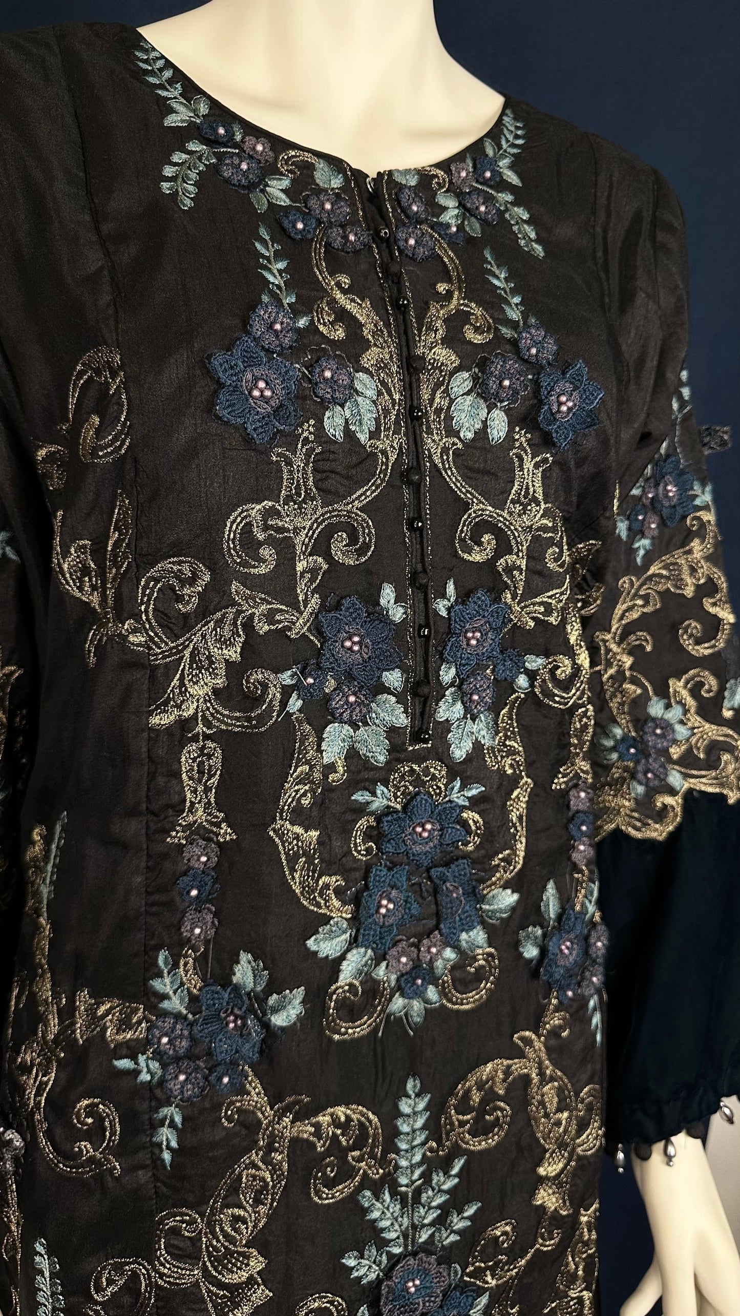 Noir Bloom | 3-Piece Embellished Set