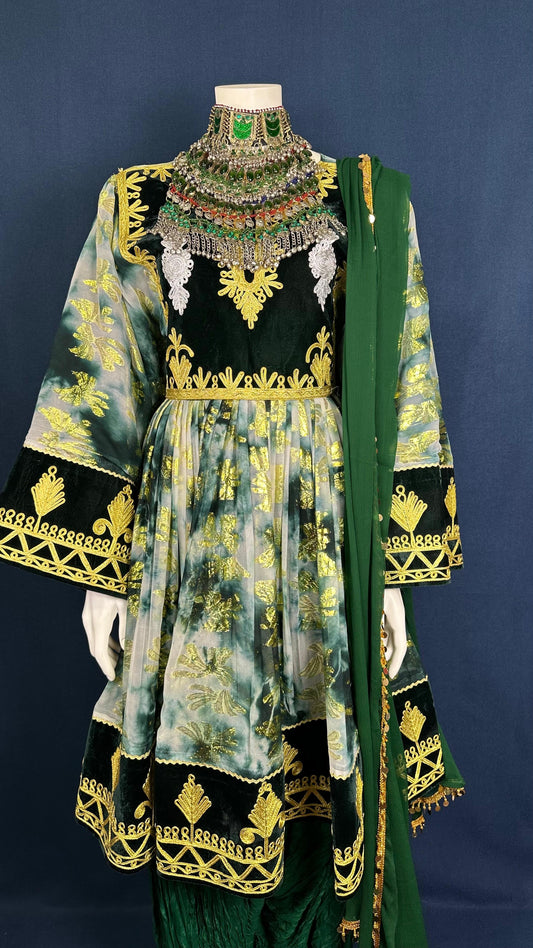 Zamzam | Traditional Afghan Dress in Green