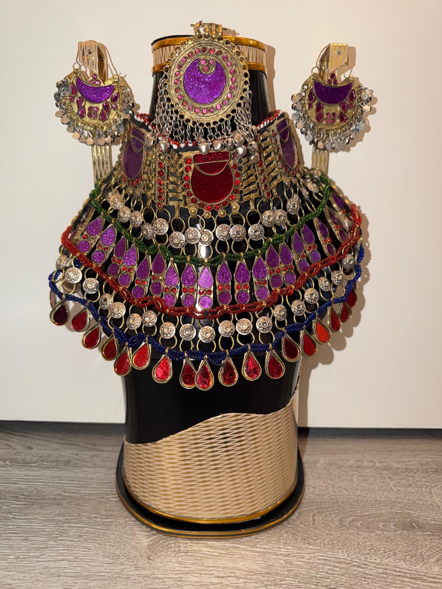 Afghan Royal Jewelry Set - Ruby Violet Edition