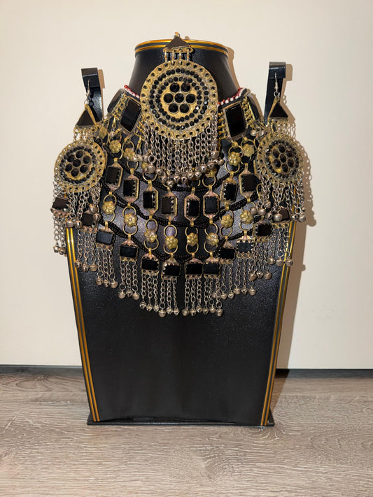 Afghan Elegant Jewelry Set - Black Edition