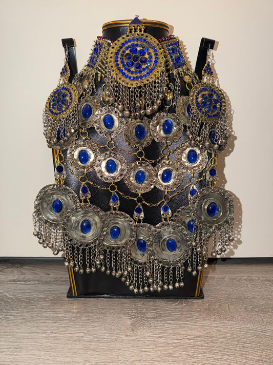 Afghan Heritage Jewelry Set - Deep Blue