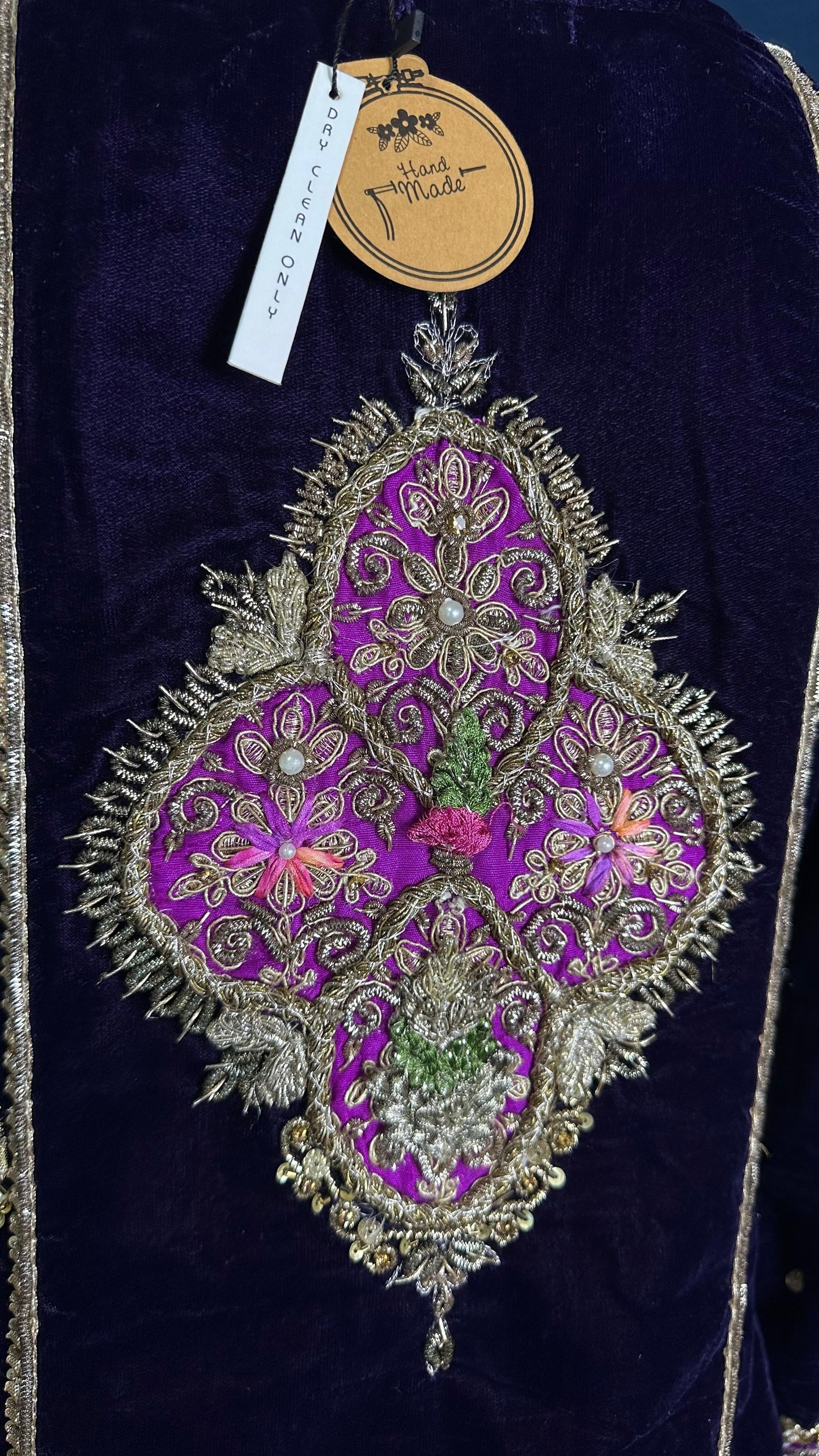 P-263 Black Magenta | Khuda Baksh Festive 3-Piece Set