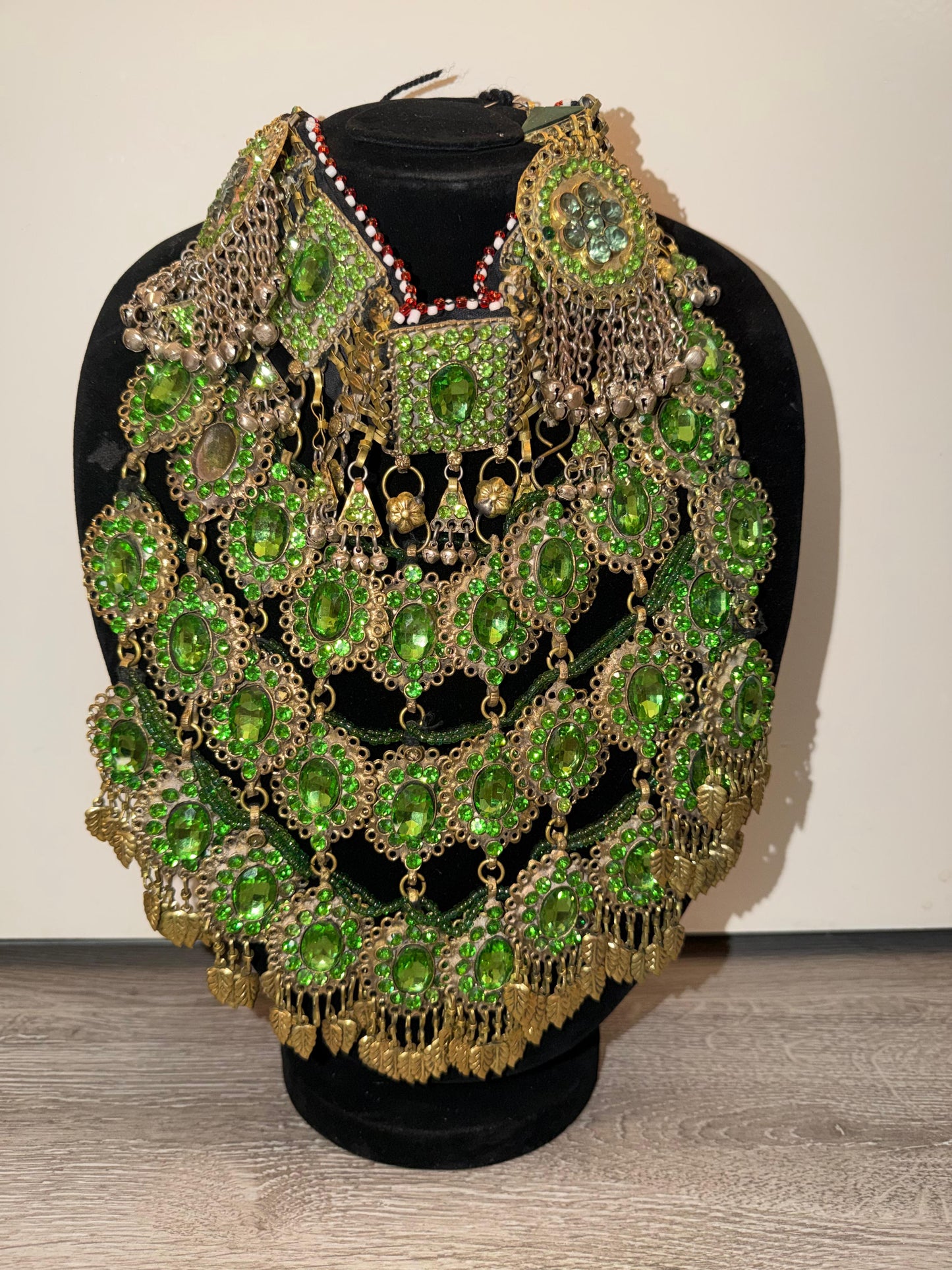 Afghan Royal Jewelry Set - Emerald Green Edition