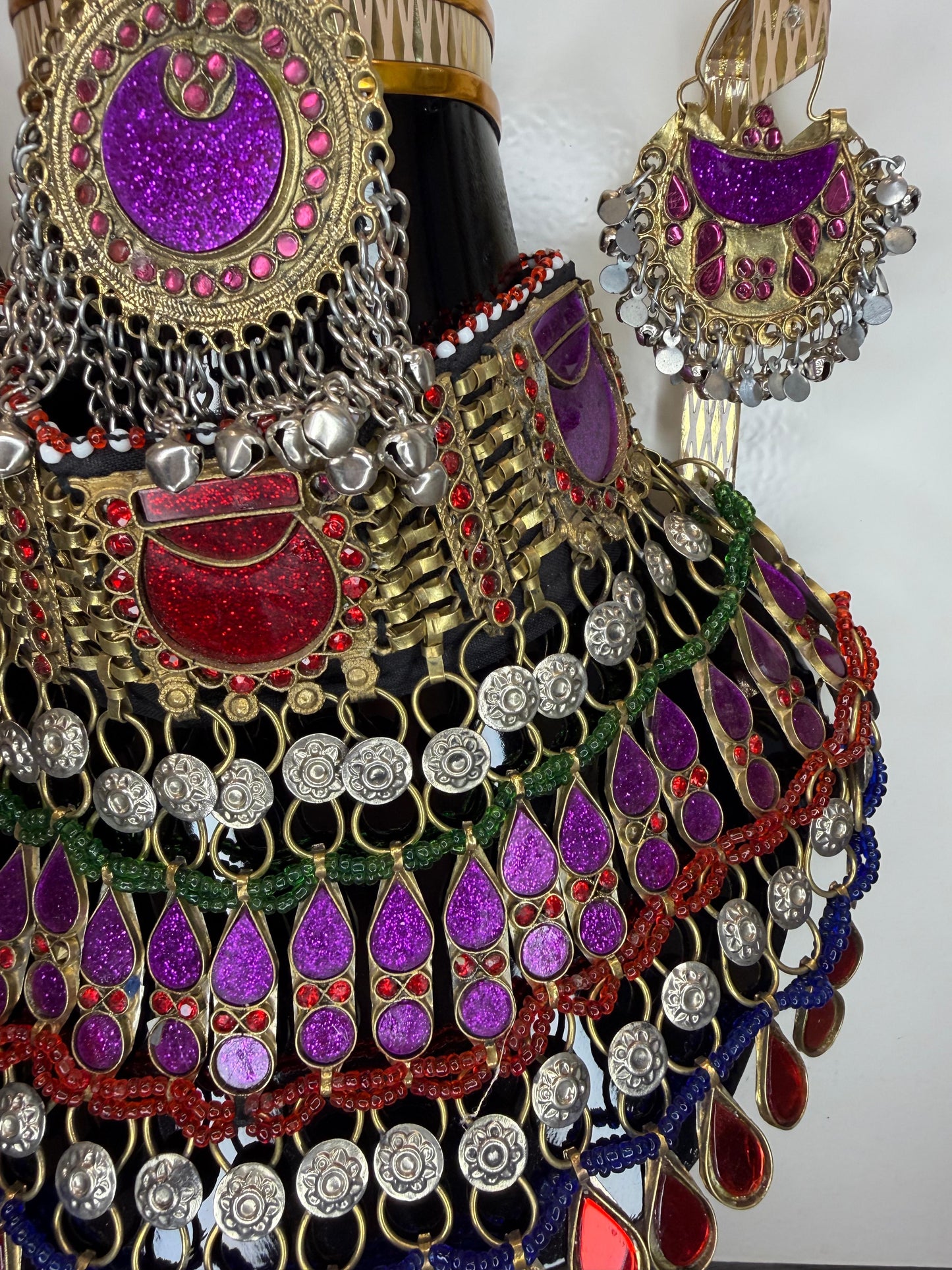 Afghan Royal Jewelry Set - Ruby Violet Edition