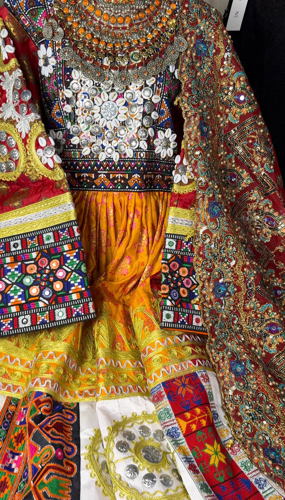 Afghan Traditional 3-Piece Set with Jewelry – Multicolor